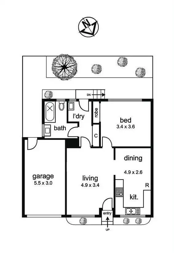 Floorplan of Homely unit listing, 4/35 Allenby Avenue, Reservoir VIC 3073
