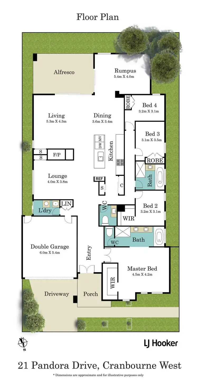 Floorplan of Homely house listing, 21 Pandora Drive, Cranbourne West VIC 3977