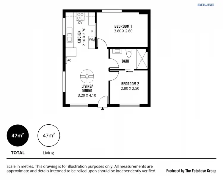 Floorplan of Homely unit listing, 1/29 Compton Street, Adelaide SA 5000