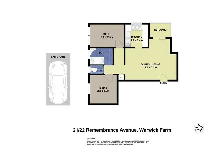 Floorplan of Homely apartment listing, 21/22-24 Remembrance Avenue, Warwick Farm NSW 2170
