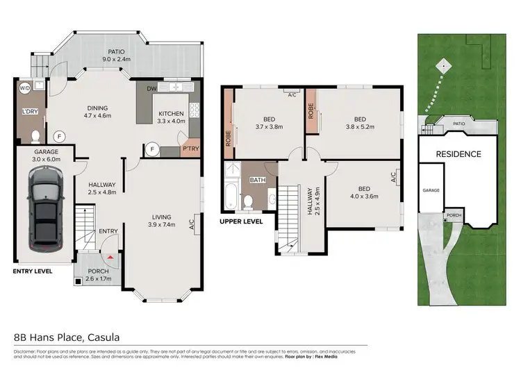 Floorplan of Homely semi-detached listing, 8B Hans Place, Casula NSW 2170