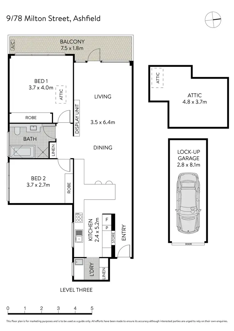 Floorplan of Homely apartment listing, 9/78 Milton Street, Ashfield NSW 2131