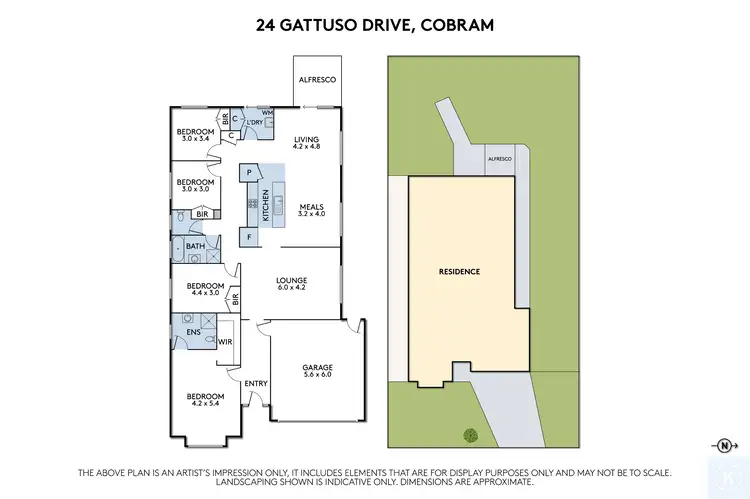 Floorplan of Homely house listing, 24 Gattuso Drive, Cobram VIC 3644