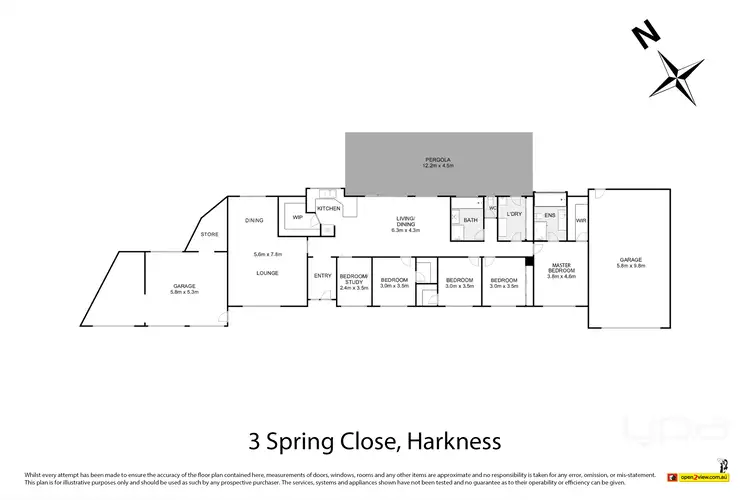 Floorplan of Homely house listing, 3 Spring Close, Harkness VIC 3337