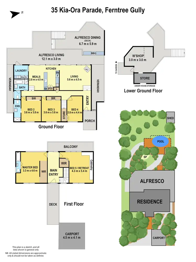Floorplan of Homely house listing, 35 Kia Ora Parade, Ferntree Gully VIC 3156