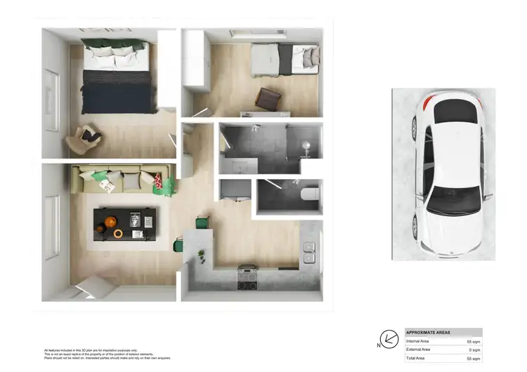 Floorplan of Homely unit listing, 2/33 Nesca Parade, The Hill NSW 2300