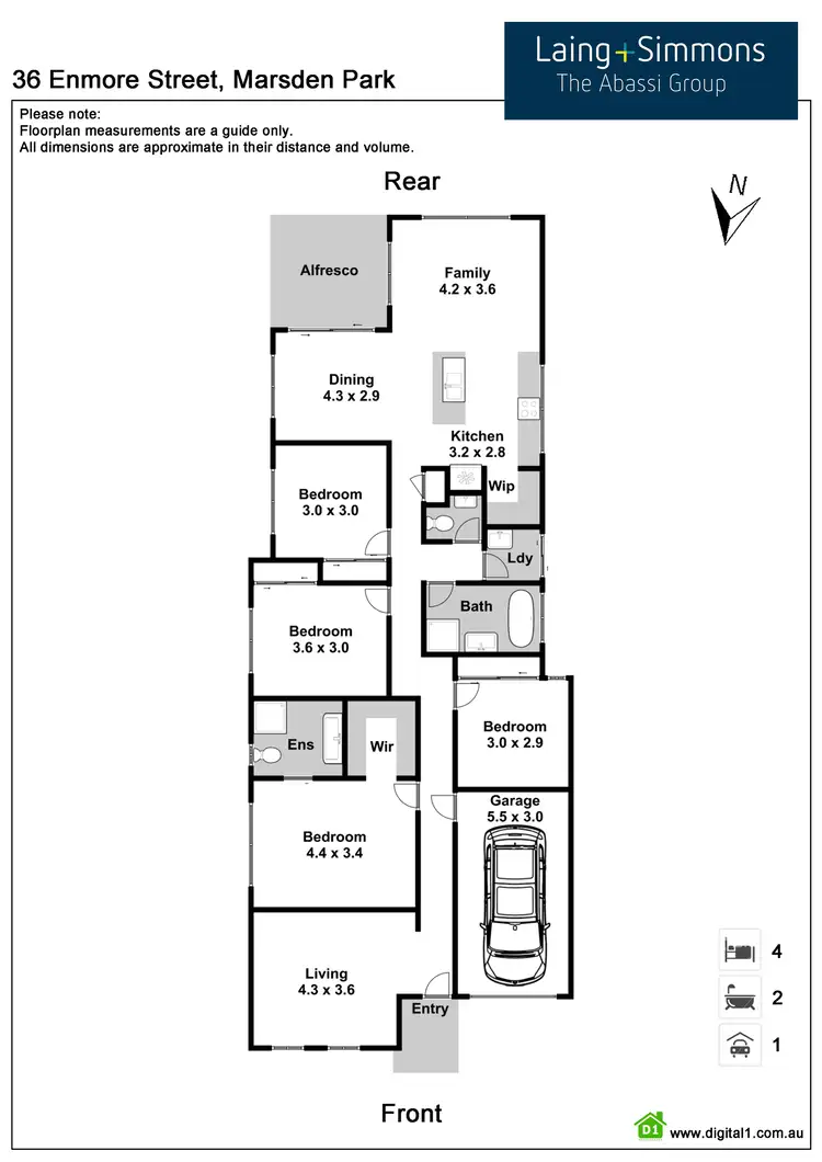 Floorplan of Homely house listing, 36 Enmore Street, Marsden Park NSW 2765