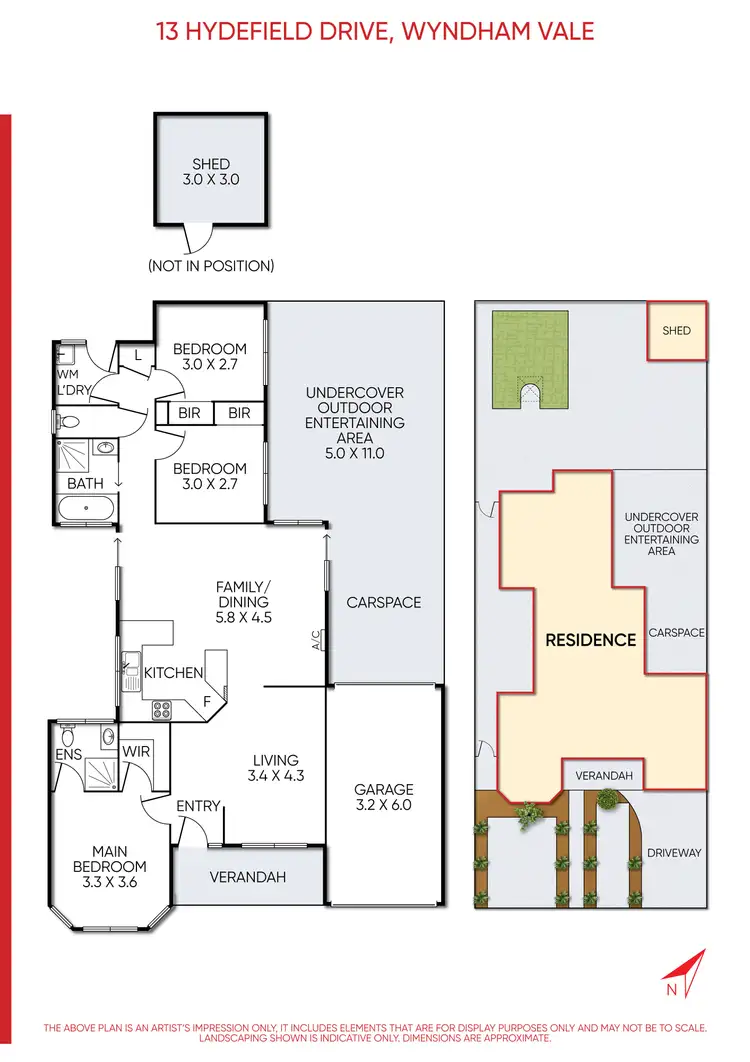 Floorplan of Homely house listing, 13 Hydefield Drive, Wyndham Vale VIC 3024