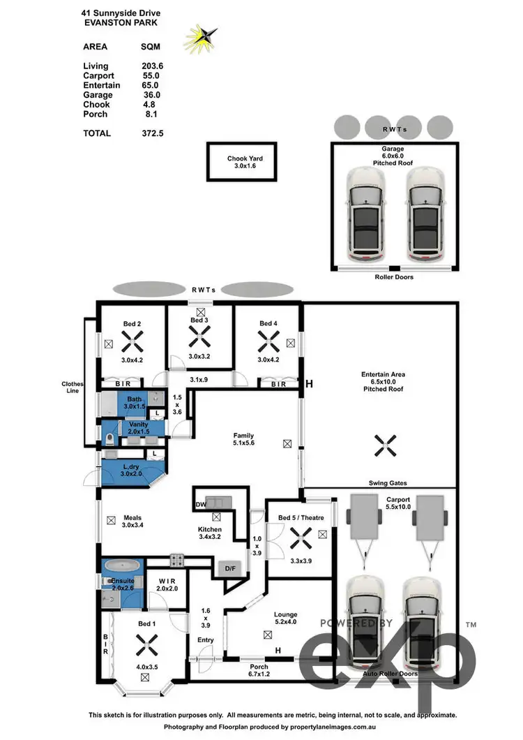 Floorplan of Homely house listing, 41 Sunnyside Drive, Evanston Park SA 5116