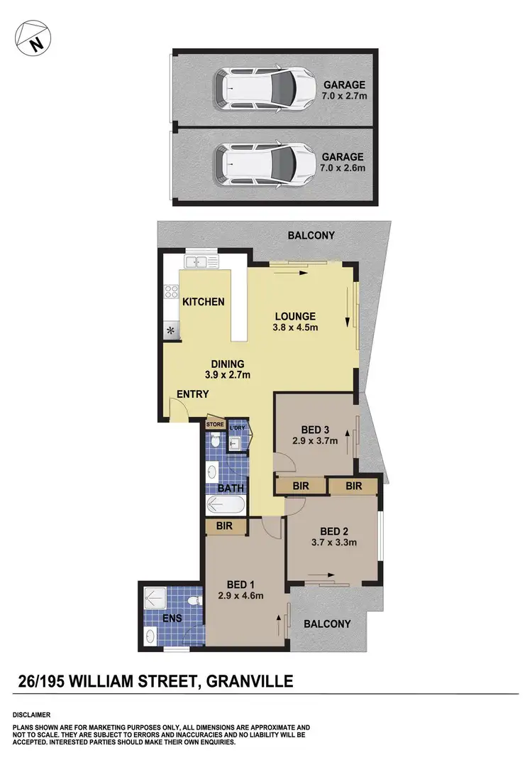 Floorplan of Homely unit listing, 26/195-199 William Street, Granville NSW 2142
