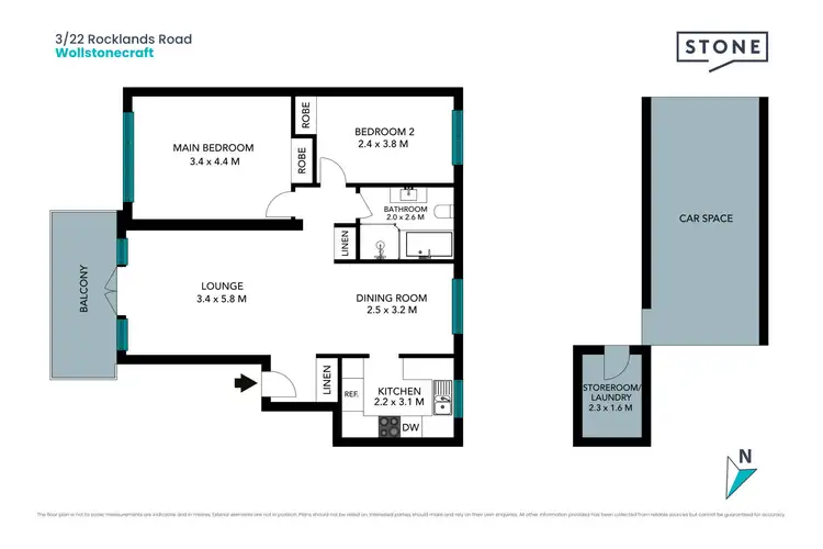 Floorplan of Homely apartment listing, 3/22 Rocklands Road, Wollstonecraft NSW 2065
