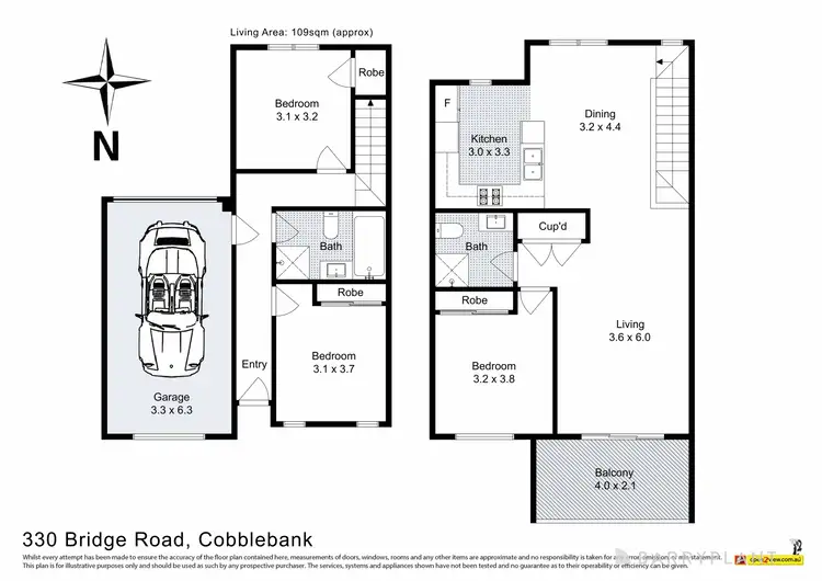 Floorplan of Homely unit listing, 330 Bridge Road, Strathtulloh VIC 3338