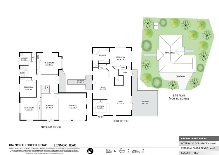 Floorplan of Homely house listing, 104 North Creek Road, Lennox Head NSW 2478