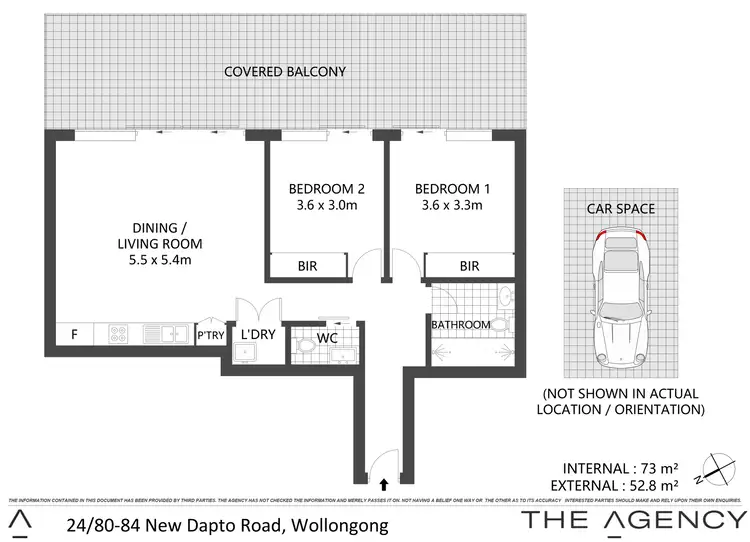 Floorplan of Homely apartment listing, 24/80-84 New Dapto Road, Wollongong NSW 2500