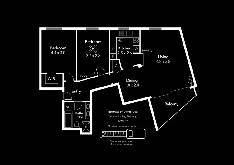 Floorplan of Homely apartment listing, 46/13 South Esplanade, Glenelg SA 5045
