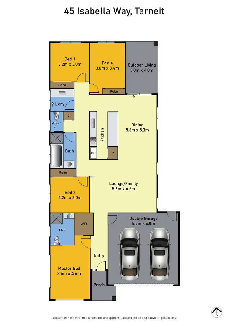 Floorplan of Homely house listing, 45 Isabella Way, Tarneit VIC 3029