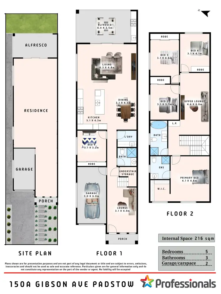 Floorplan of Homely semi-detached listing, 150A Gibson Avenue, Padstow NSW 2211