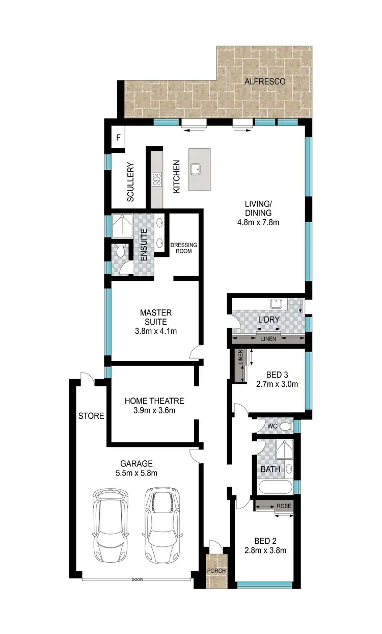 Floorplan of Homely house listing, 64 Carnelian Avenue, Australind WA 6233