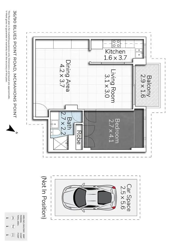 Floorplan of Homely apartment listing, 36/90 Blues Point Road, Mcmahons Point NSW 2060
