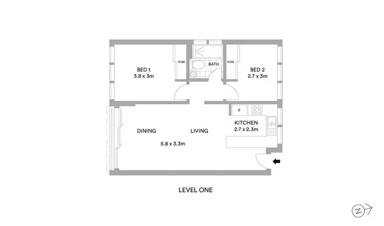 Floorplan of Homely unit listing, 4/1 Margaret Street, Fairlight NSW 2094