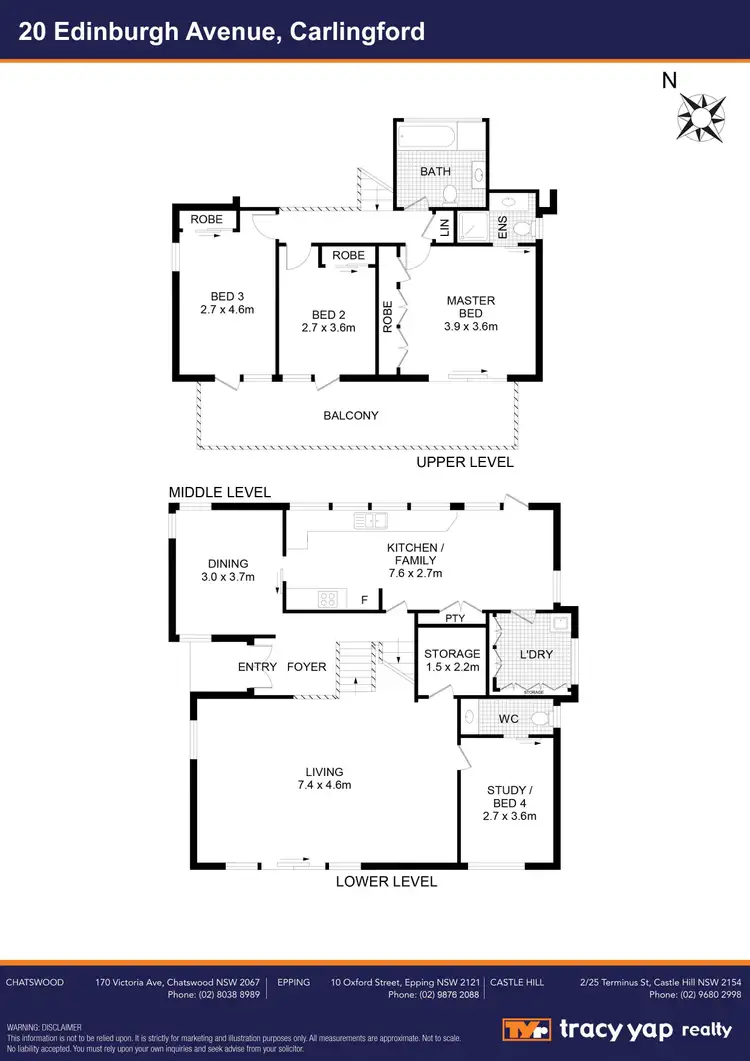 Floorplan of Homely house listing, 20 Edinburgh Avenue, Carlingford NSW 2118