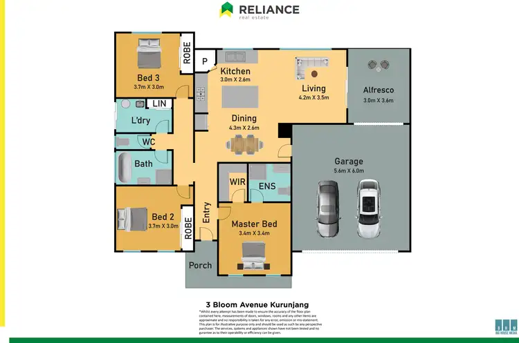 Floorplan of Homely house listing, 3 Bloom Avenue, Kurunjang VIC 3337