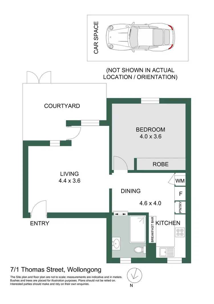 Floorplan of Homely apartment listing, 7/1 Thomas Street, Wollongong NSW 2500