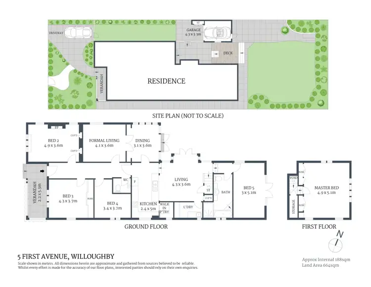 Floorplan of Homely house listing, 5 First Avenue, Willoughby NSW 2068