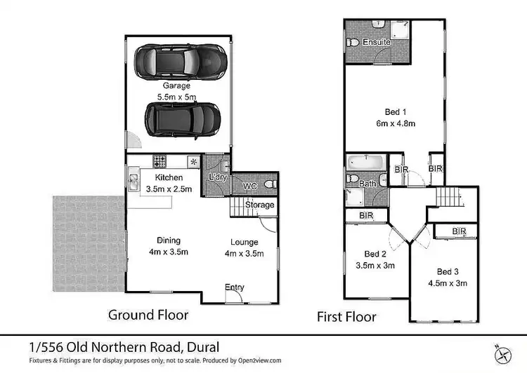 Floorplan of Homely townhouse listing, 1/556 Old Northern Road, Dural NSW 2158