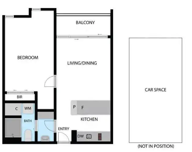 Floorplan of Homely apartment listing, 415D/604 Swanston Street, Carlton VIC 3053