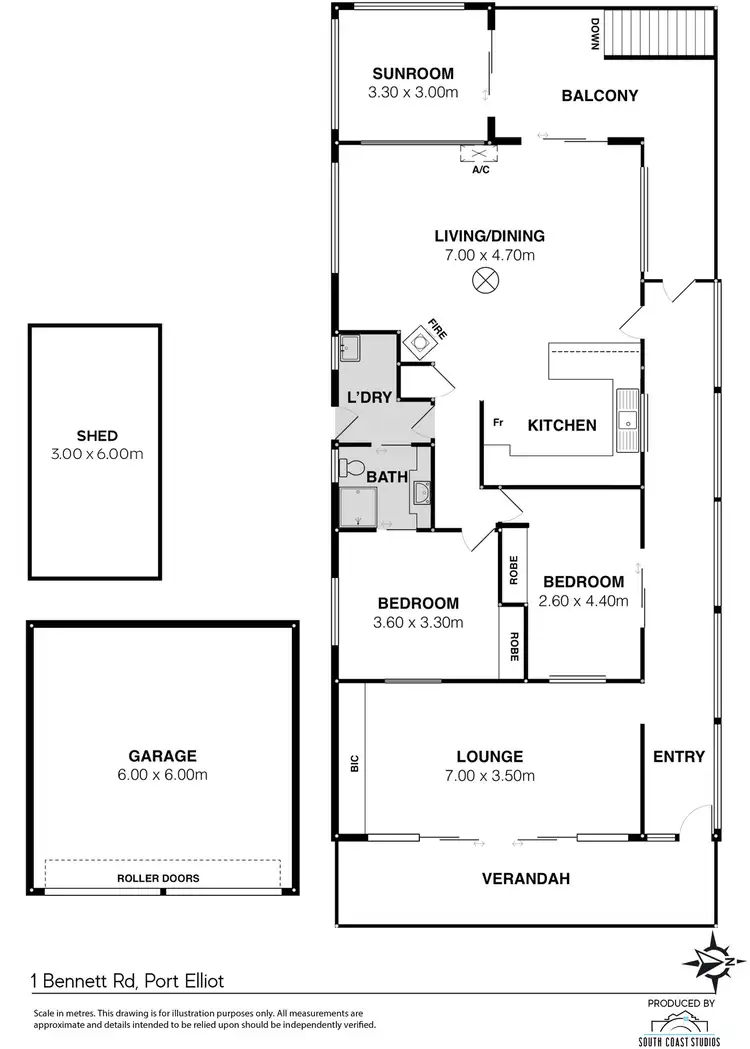 Floorplan of Homely house listing, 1 Bennett Road, Port Elliot SA 5212