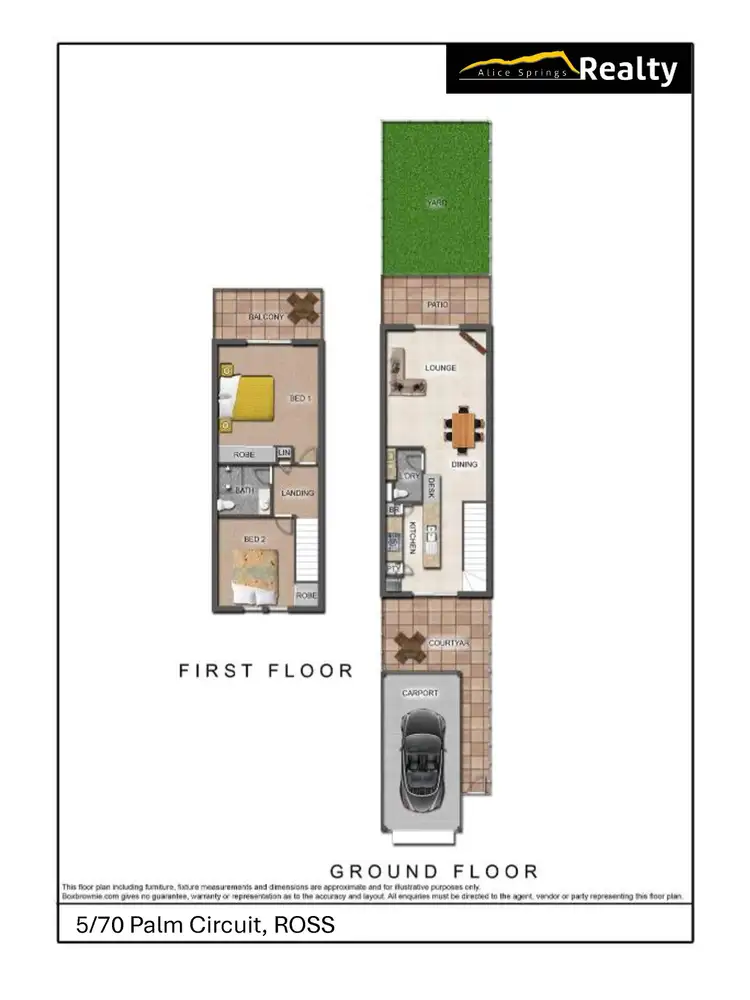 Floorplan of Homely unit listing, 5/70 Palm Circuit, Ross NT 873