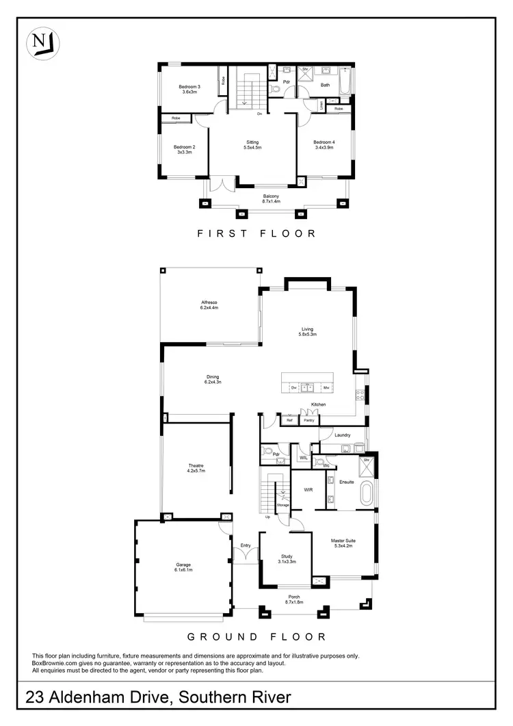 Floorplan of Homely house listing, 23 Aldenham Drive, Southern River WA 6110