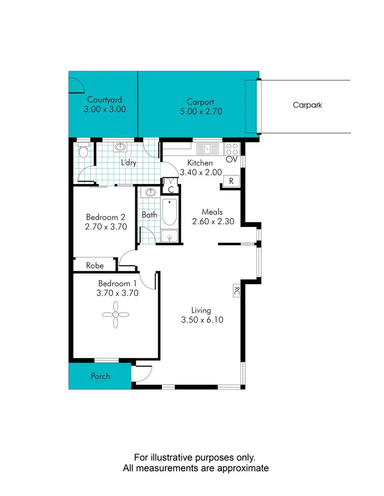 Floorplan of Homely unit listing, 1/18 Dunbar Terrace, Glenelg East SA 5045
