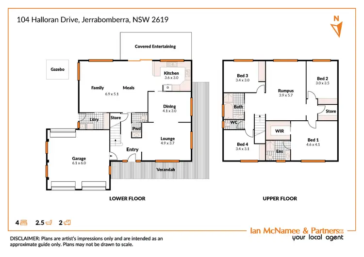Floorplan of Homely house listing, 104 Halloran Drive, Jerrabomberra NSW 2619