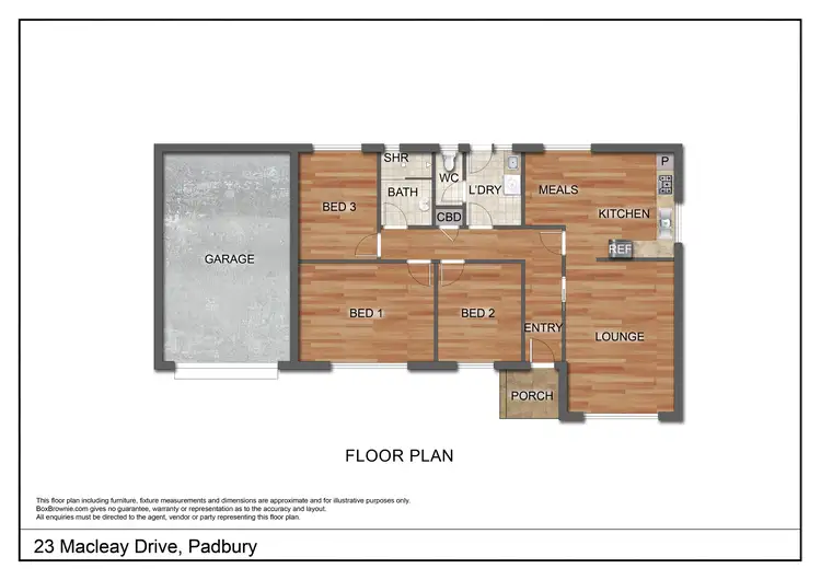 Floorplan of Homely house listing, 23 Macleay Drive, Padbury WA 6025