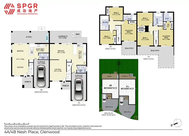Floorplan of Homely house listing, 4A&4B Nesh Place, Glenwood NSW 2768