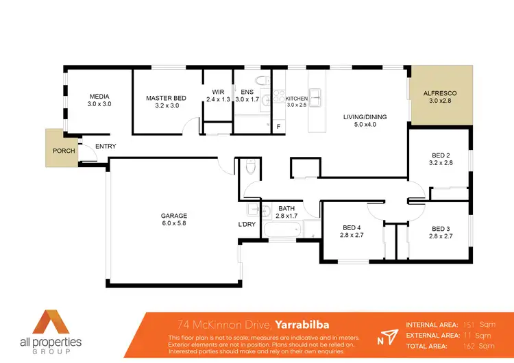 Floorplan of Homely house listing, 74 McKinnon Drive, Yarrabilba QLD 4207