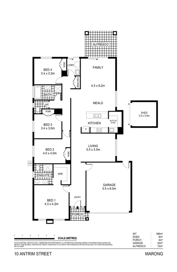 Floorplan of Homely house listing, 10 Antrim Street, Marong VIC 3515