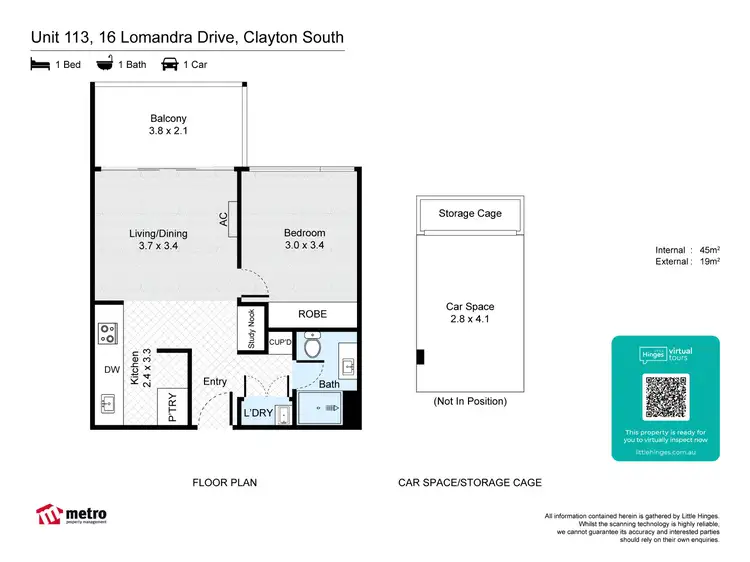 Floorplan of Homely unit listing, 113/16 Lomandra Drive, Clayton South VIC 3169