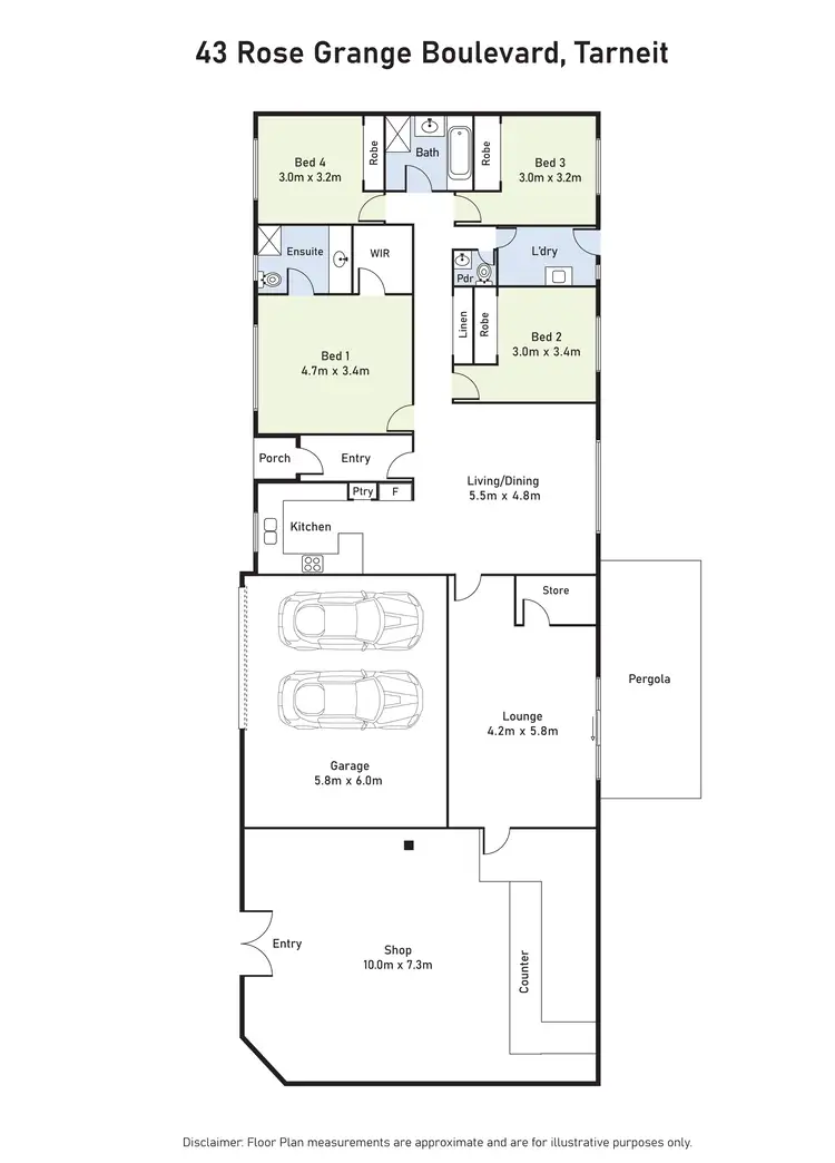 Floorplan of Homely house listing, 43 Rose Grange Boulevard, Tarneit VIC 3029