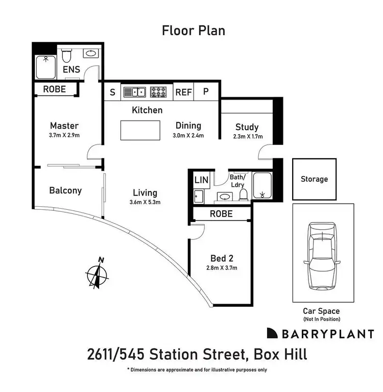 Floorplan of Homely apartment listing, 2611/545 Station Street, Box Hill VIC 3128