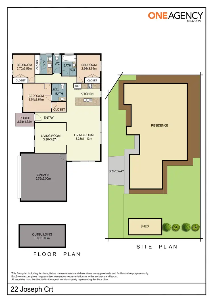 Floorplan of Homely house listing, 22 Joseph Court, Red Cliffs VIC 3496