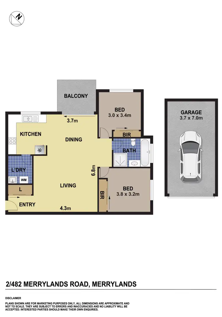 Floorplan of Homely unit listing, 2/482 Merrylands Road, Merrylands NSW 2160