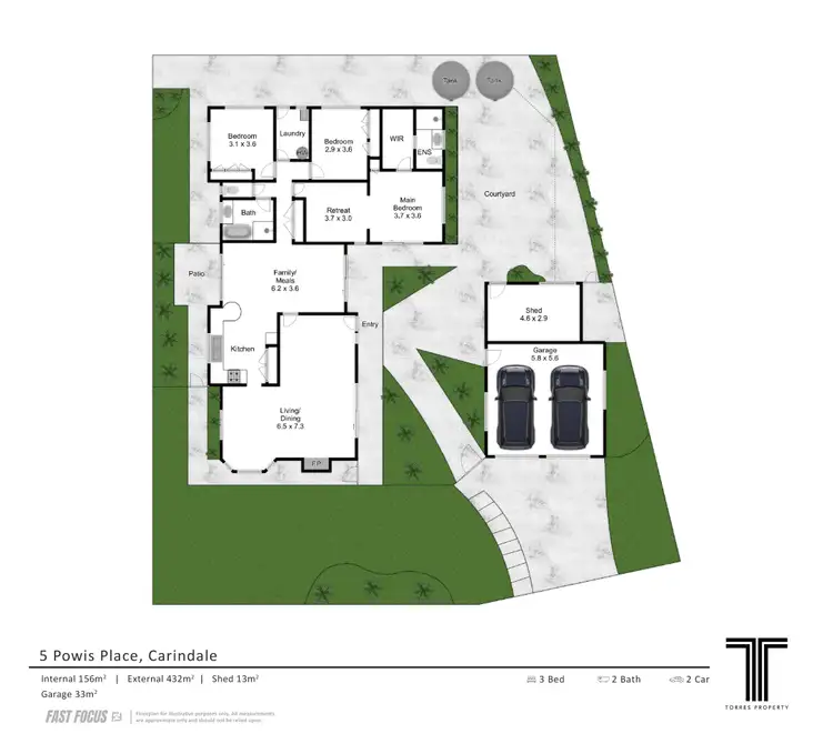 Floorplan of Homely house listing, 5 Powis Place, Carindale QLD 4152
