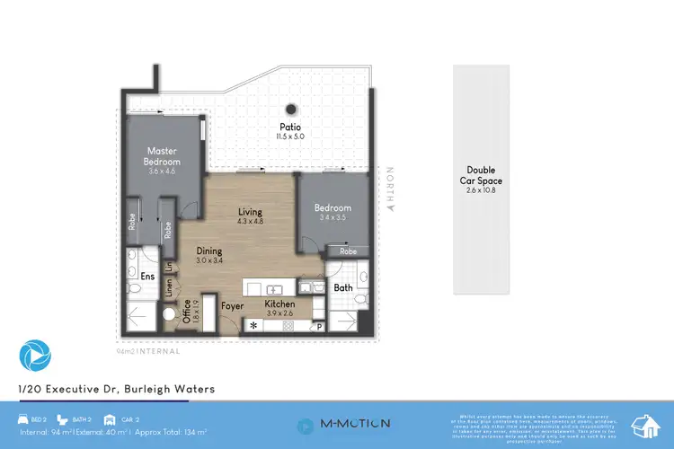 Floorplan of Homely apartment listing, 1/20 Executive Drive, Burleigh Waters QLD 4220