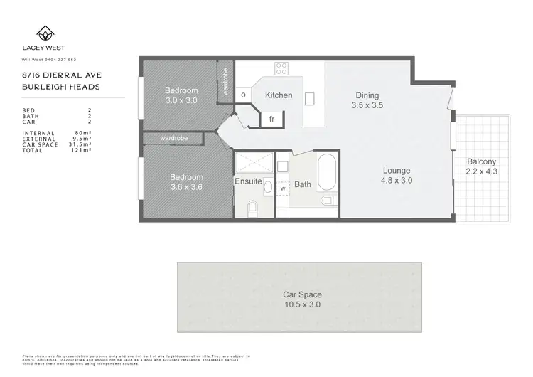 Floorplan of Homely unit listing, 8/16 Djerral Ave, Burleigh Heads QLD 4220