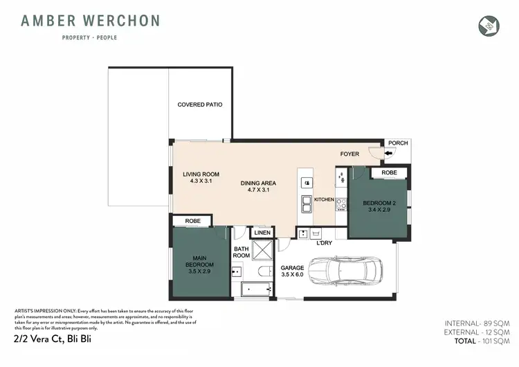 Floorplan of Homely semi-detached listing, 2/2 Vera Court, Bli Bli QLD 4560