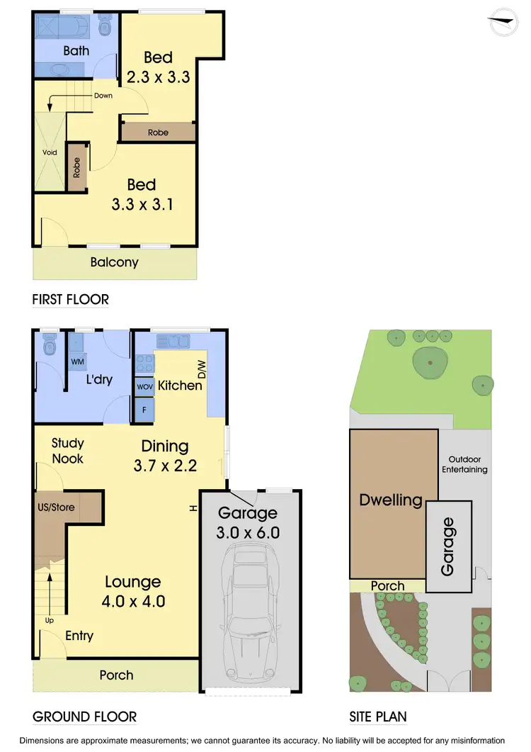 Floorplan of Homely townhouse listing, 2/170 Cecil Street, Williamstown VIC 3016