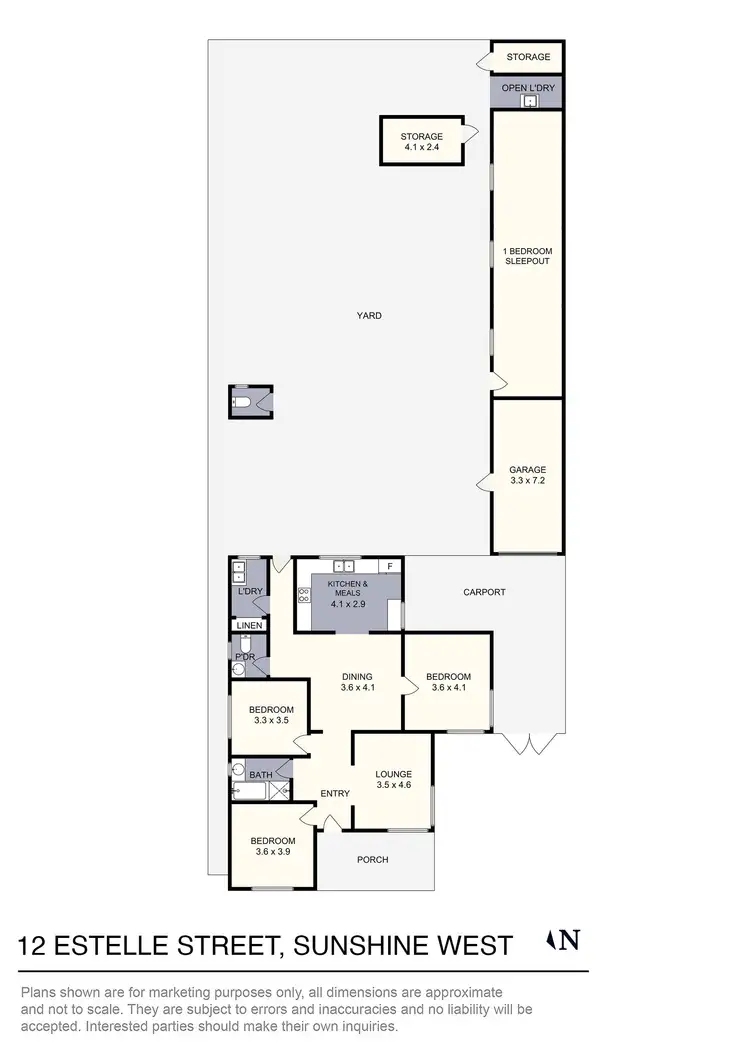 Floorplan of Homely house listing, 12 Estelle Street, Sunshine West VIC 3020